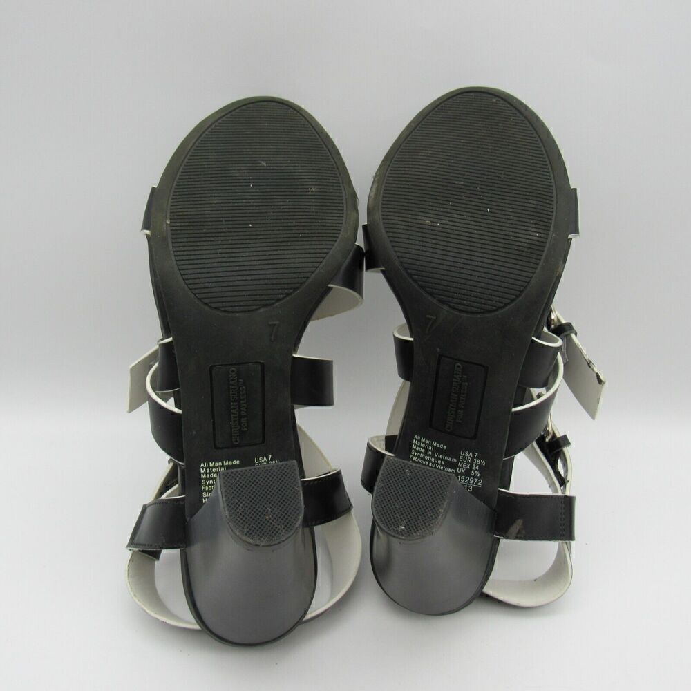 Christian Siriano for Payless Sandals Women's Sz 7 Strappy Slingback Black Heels - Picture 6 of 9